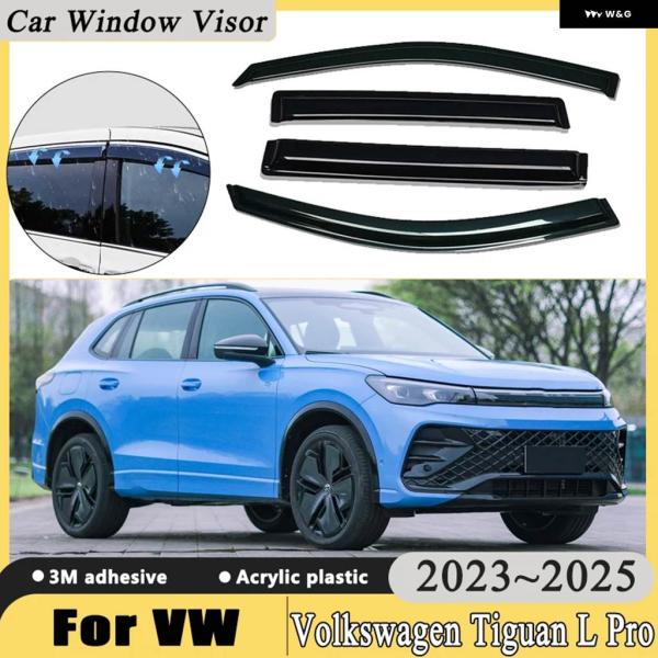 並行輸入品車サイドウィンドウバイザー フォルクスワーゲン VW ティグアン L PRO 2023~2...
