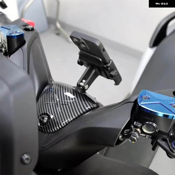 並行輸入品XMAX 2017-2025 バイク ハンドルバー 上部蛇口カバー スマホ ホルダー 付き...