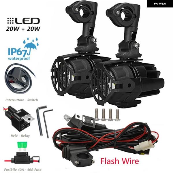 並行輸入品 40W オートバイ フラッシュLED フォグランプ BMW R1200GS R1250G...