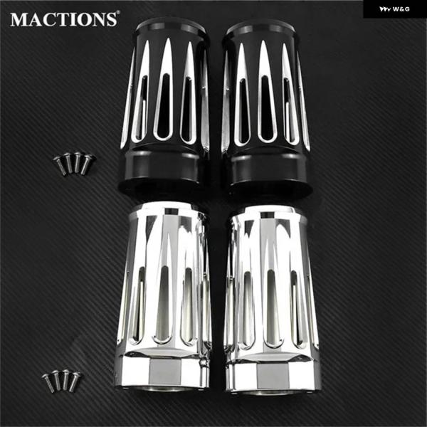 並行輸入品 1ペア オートバイ フロント フォーク ブーツ カバー ハーレー ツーリング ロードキン...