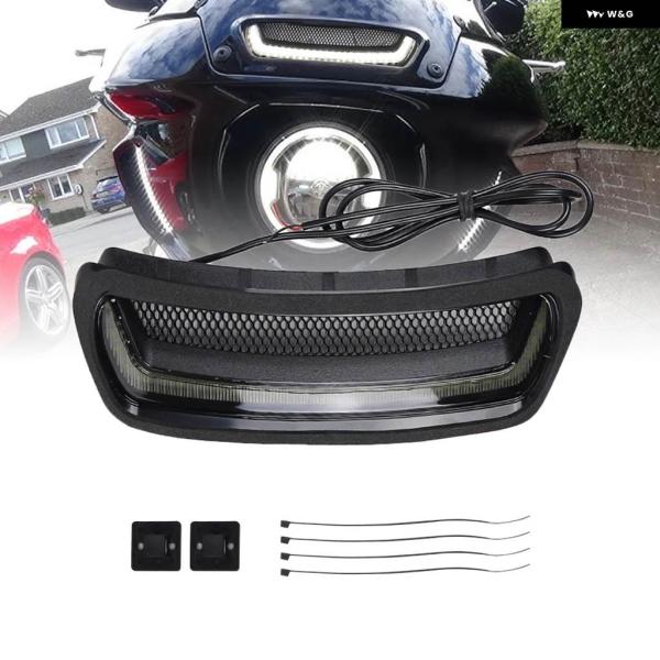 並行輸入品 オートバイ フロント フェアリング ベントLEDライト ソフテイル ローライダー ST ...