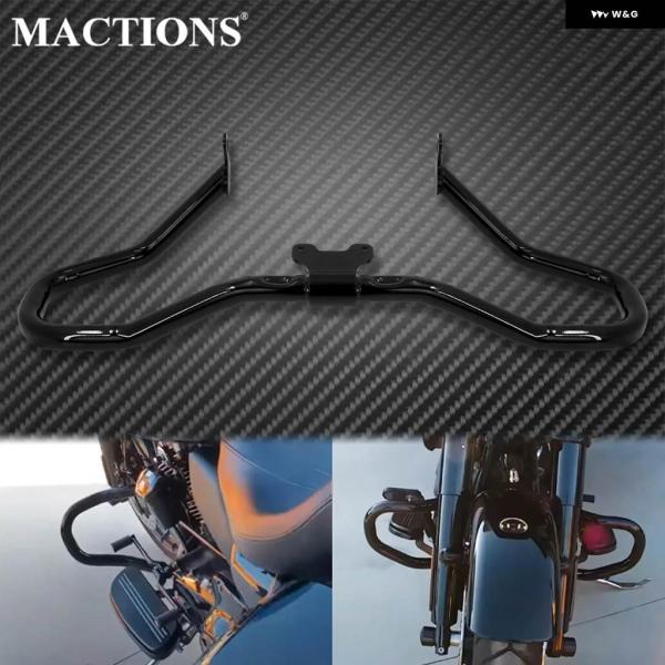 並行輸入品 ブラック バイク チョップド エンジン ガード クラッシュ バー ハーレー ツーリング ...