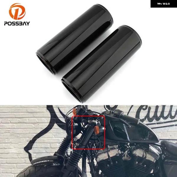 並行輸入品 オートバイ フロント フォーク ブーツ チューブ カバー プロテクター ガード ハーレー...