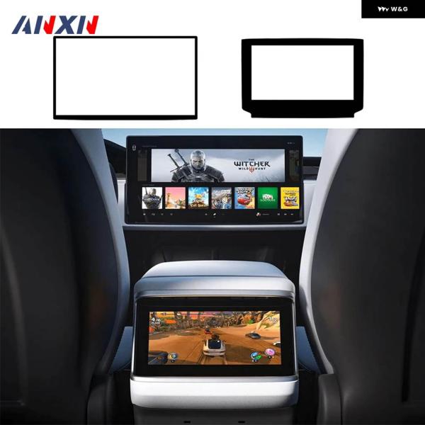 並行輸入品 HDスクリーン プロテクター 2023-2025 テスラ モデルS モデルX チェック柄...