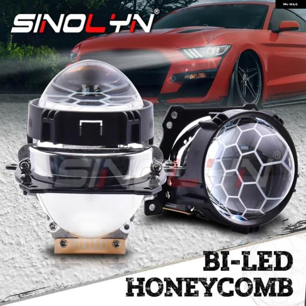 並行輸入品2.8インチ バイLEDプロジェクターレンズ ハニカムLEDライト 車用 HELLA 3R...