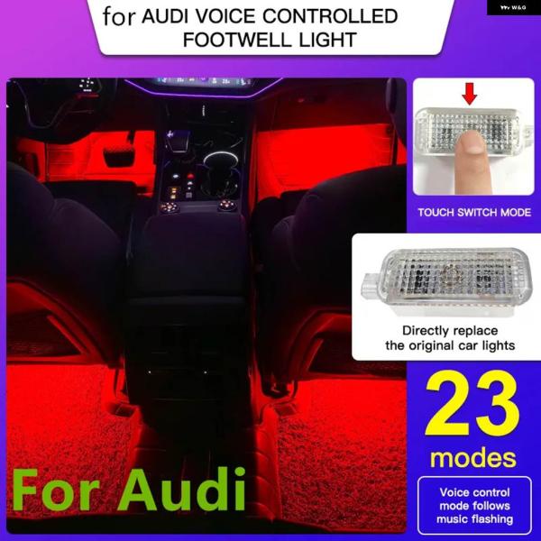 並行輸入品 LED 車用音声 制御 フットウェルライト ムードランプ アウディ A3 8P A1 8...