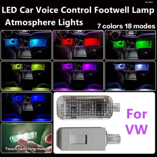 並行輸入品 LED 車用フットウェルライト 音声 コントロール ランプ VW ゴルフ 4 5 6 M...