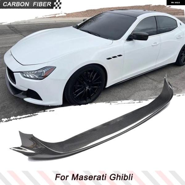 並行輸入品 マセラティ ギブリ ベースSS Q4 4ドア カーボンフロント バンパー リップ スポイ...