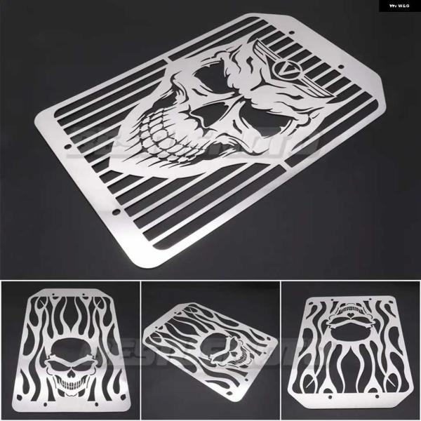 【並行輸入品】オートバイ バイク クロームスカル スタイル ラジエーター グリル プロテクター ウォ...