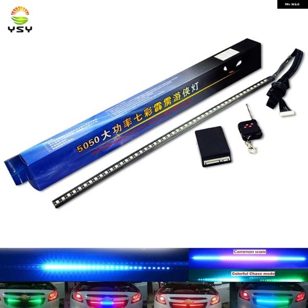 並行輸入品 1セット 車用 22インチ 7色 DC 12V 48 LED RGB スキャナー フラッ...