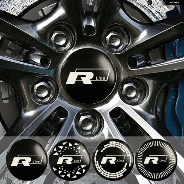並行輸入品 4個 56/60/65MM 車ホイールセンターカバー ステッカー ハブキャップバッジ フ...