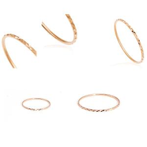 極細ダイヤモンドカット14K/18Kリング 指輪の詳細画像1