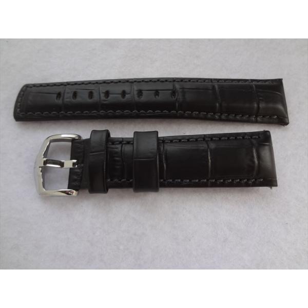 腕時計バンド  22mm HIRSCH GRAND DUKE グランドデューク レザーベルト  黒/...