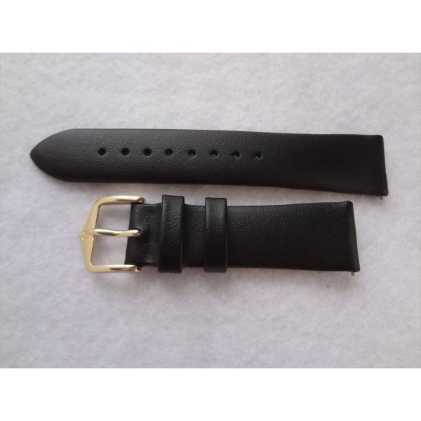 腕時計バンド  18mm HIRSCH TORONTO トロント レザーベルト  黒 黒色 ブラック...
