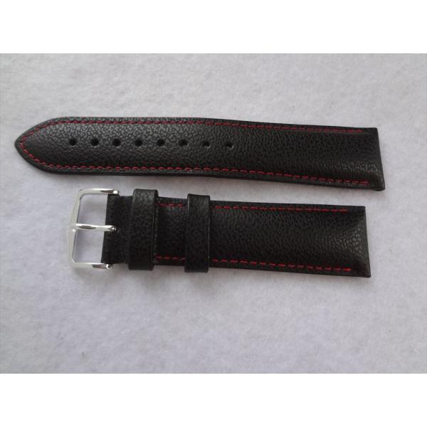 腕時計バンド  22mm HIRSCH JUMPER ジャンパー レザーベルト  黒色 ブラック /...