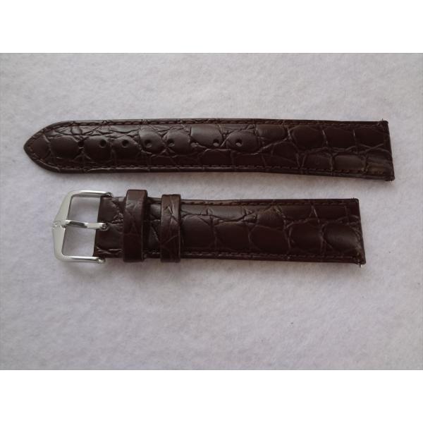 腕時計バンド  20mm HIRSCH Crocograin クロコグレイン レザーベルト  茶色 ...