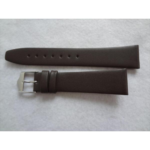 Debeerスムースレザーベルト 20mm 茶色 茶 フラット イタリアン カーフスキン腕時計バンド...