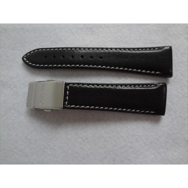 Citizen 純正 腕時計ベルト 23mm AS4050-51E用 バンド 黒色 ブラック プッシ...