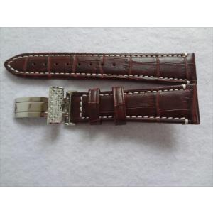 IWC 22mm ポルトギーゼ クロノグラフ用 レザーベルト 茶 茶色 ブラウン