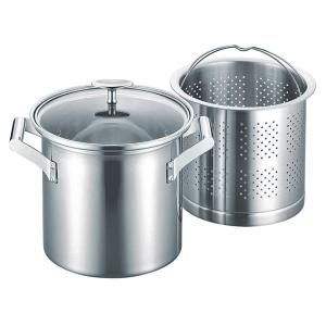 パナソニック AD-KZ64R20PA フジノス　パスタポット（ストレーナー付）20cm