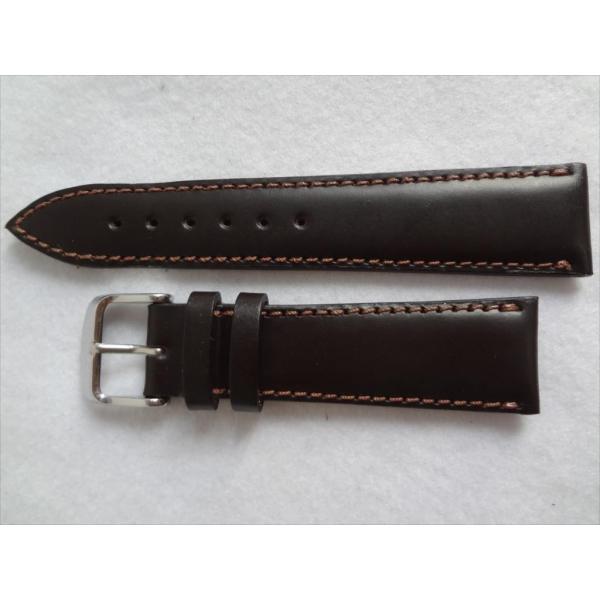 ドイツFLUCO Londonブライドル・レザーバンド22mmベルト茶色