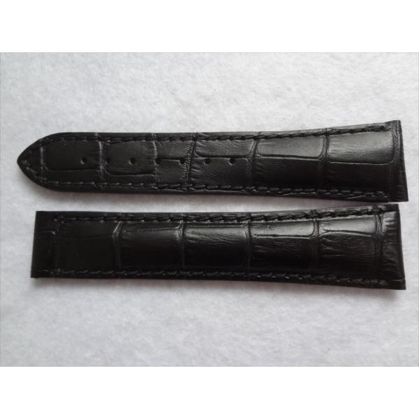 OmegaシーマスターSeamaster用レザーベルト黒22mm 腕時計交換バンド
