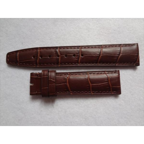 IWC 20mmポルトギーゼ クロノグラフ用 本革 レザーベルト 茶 バンド