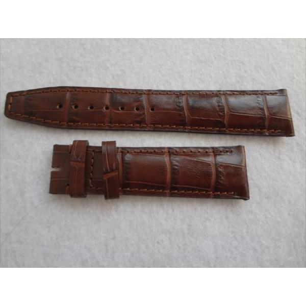 IWC 21mm ポルトギーゼ クロノグラフ用 レザーベルト 茶 茶色 ブラウン 腕時計バンド