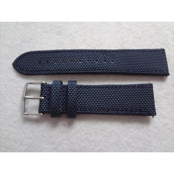Wenger 純正ベルト 22mm 01.1541.113用 腕時計ナイロンバンド 青色 青 ブルー