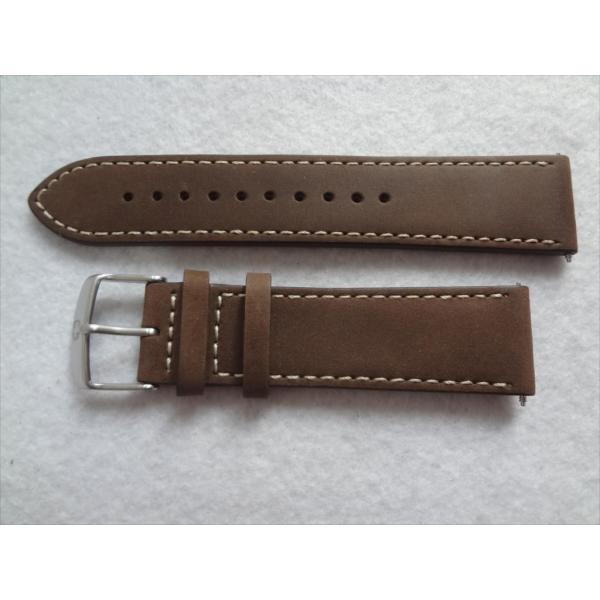 Wenger 純正ベルト 22mm 01.1543.105用 腕時計レザーバンド 茶色 茶 ブラウン