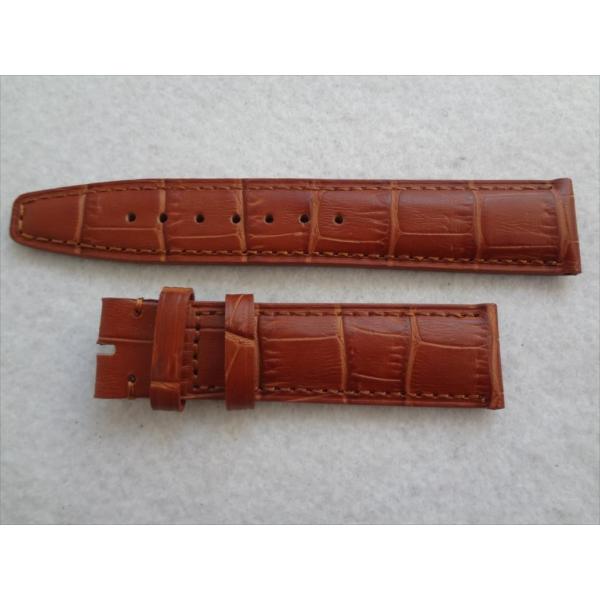 IWC ポルトギーゼ クロノグラフ用 20mm レザーベルト 茶 茶色 ブラウン 腕時計バンド