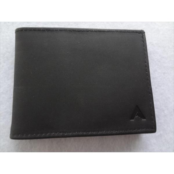 ALL-ETT 極薄財布 カード 札入れ Leather Sport Wallet 黒色  レザー ...