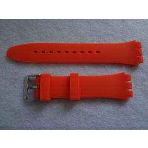 ※少し難有り Swatch 用 交換 シリコンバンド 腕時計ベルト 19mm オレンジ｜ecwide