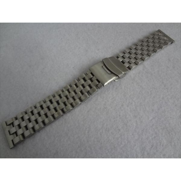 腕時計バンド 22mm ステンレスベルト 艶消しシルバーElegant Sporty Solid B...