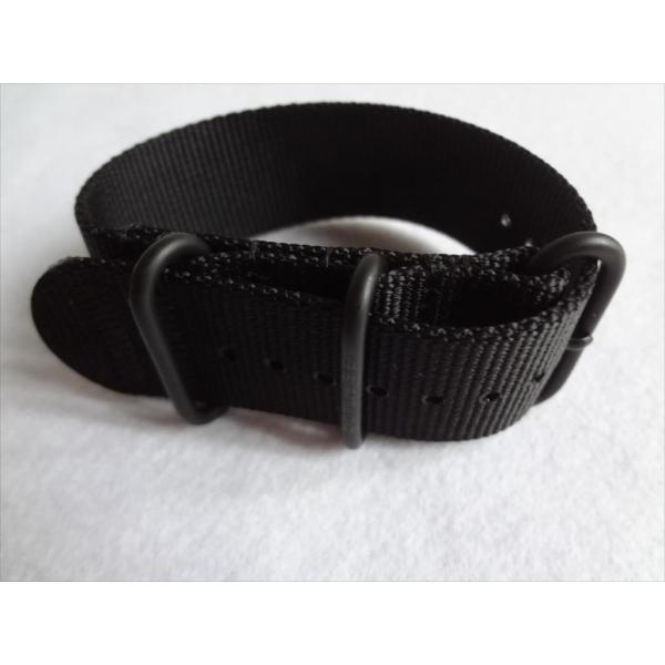BERTUCCIベルトゥッチ腕時計バンドNATOタイプベルト 26mm 黒色/黒バックル HARDW...