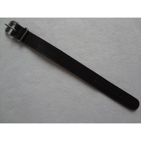 BERTUCCI腕時計NATOレザーベルト 22mm バンドHorween 黒 ブラック Chrom...