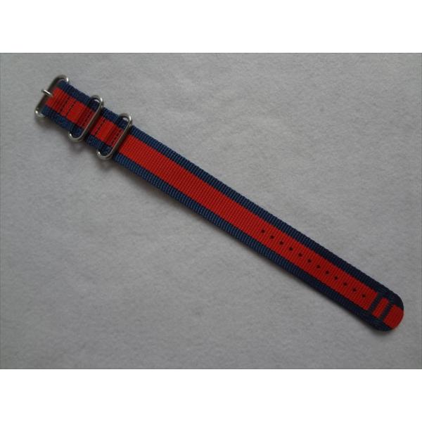 BERTUCCIベルトゥッチ腕時計バンドNATOタイプ 26mm ベルト 青/オレンジストライプ H...