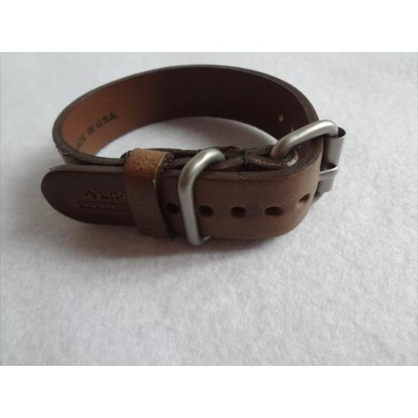 BERTUCCI腕時計NATOタイプ Horweenレザーベルト 17mm バンド 茶色(Espre...