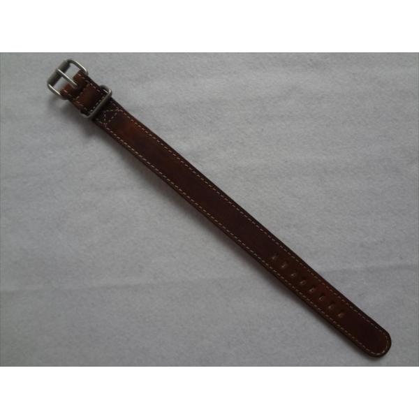 BERTUCCI腕時計NATOタイプ Horweenレザーベルト 19mm バンド 茶色(Nut B...