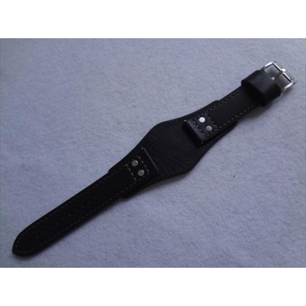 Fossil フォッシル 純正 ベルト CH2564 CH2586 用 台座タイプ レザーバンド 黒...