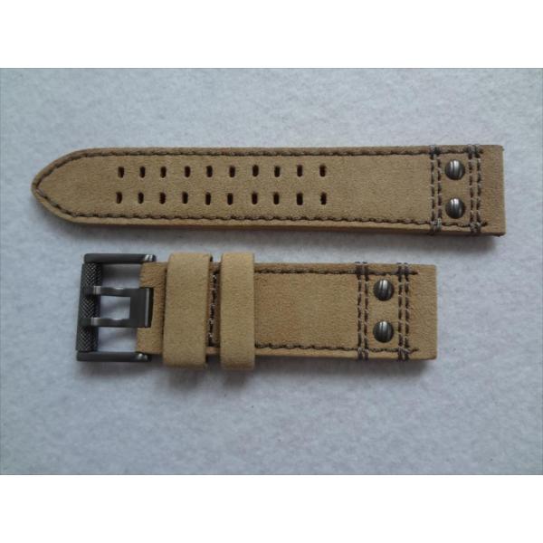 Luminox 純正 レザーバンド 1820, 1840用 23mm ベルト 茶色 リベット付き