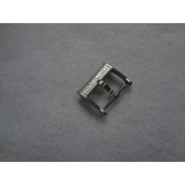 Hamilton 純正レザーベルト用バックル 尾錠 16mm ロゴ入り つや消しタイプ ハミルトン