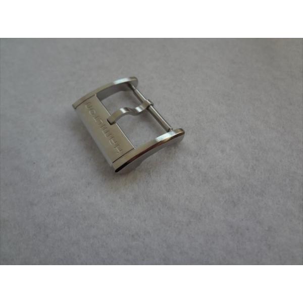 Hamiltonハミルトン純正レザーベルト用バックル尾錠20mm ロゴ有