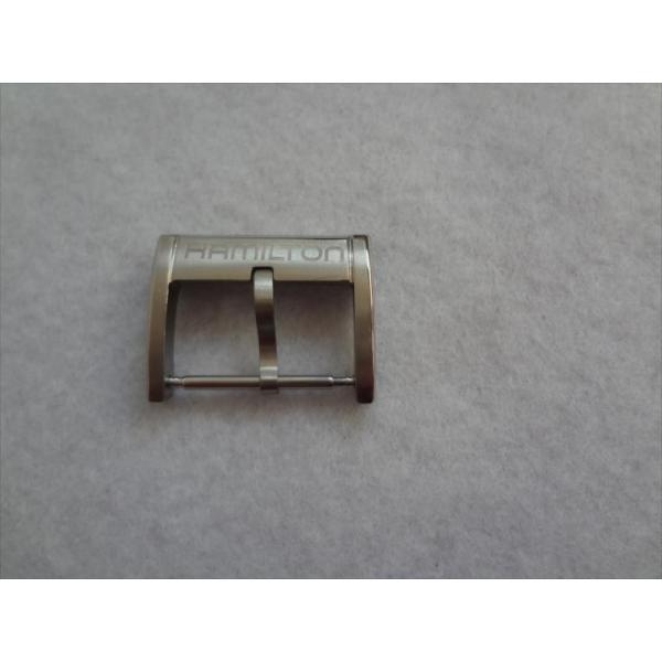 Hamilton ハミルトン 純正 レザーベルト用 チタン チタニウム バックル 尾錠 18mm ロ...