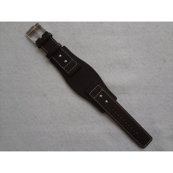 Fossil フォッシル 純正 ベルト JR9990用 24mm 台座タイプ レザーバンド 茶 ブラ...