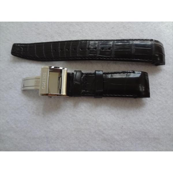 SEIKO 純正 腕時計 バンド アストロン クロコダイル レザーベルト 22mm SBXB061 ...