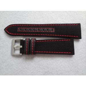 防水 腕時計レザーベルト 黒 20mm 黒色 ブラック 本革 時計バンド 剣先