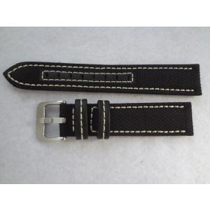 互換品 IWC用レザーベルト 21mm 黒色 腕時計バンド黒 ブラック