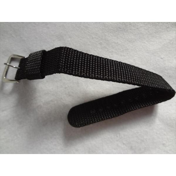 Timexタイメックス純正ベルト 20mm 腕時計バンド1本通しタイプ 黒 ブラック