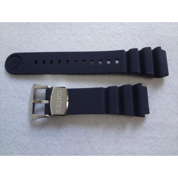 SEIKO 純正 SRPA83K用 ラバーバンド 22mm 腕時計ベルト ネイビー R02Y012J...